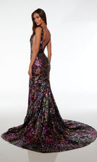 UNK-61667. Long, Plunging Neckline, Fit N Flare image 1