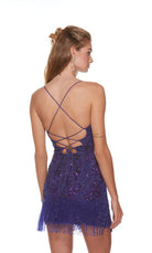 UNK-4672. Short, V-neck, Straight, Open Back image 1
