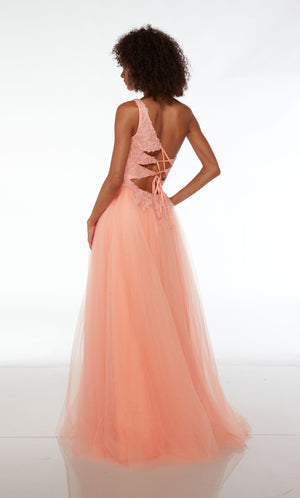 UNK-61624. Long, One Shoulder, Medium Fullness image 1