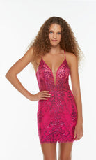 UNK-4513. Short, Plunging Neckline, Straight image 7