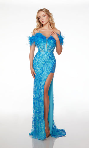 UNK-61616. Long, Off The Shoulder Neckline, Straight/Fitted image 0