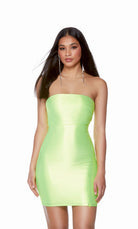 UNK-4529. Short, Strapless, Straight, Lace-up Back image 10