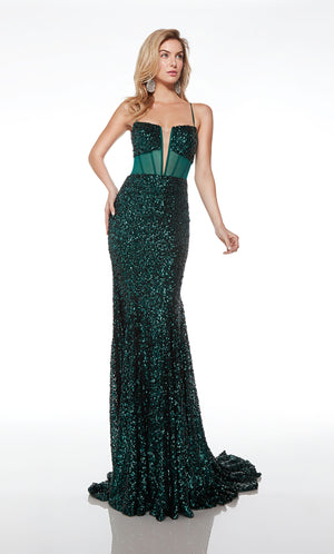 UNK-61503. Long, Plunging Neckline, Fit And Flare image 5