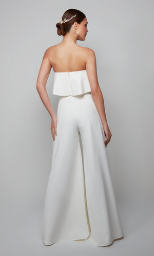 UNK-70015. Long, Strapless, Jumpsuit, Closed Back image 2