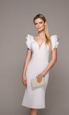 UNK-70024. Short, Plunging Neckline, Straight image 2