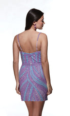 UNK-4879. Short, Plunging Neckline, Straight image 12