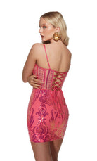 UNK-4901. Short, Plunging Neckline, Straight image 1