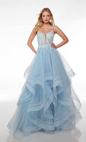 UNK-61543. Long, Plunging Neckline, Ballgown image 2
