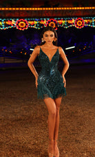 UNK-4803. Short, Plunging Neckline, Straight image 0
