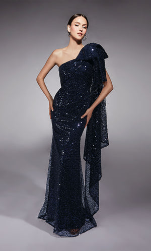UNK-27771. Long, One Shoulder, Straight, Closed Back image 0