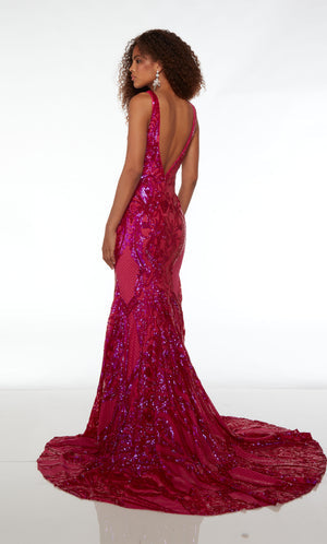 UNK-61651. Long, Plunging Neckline, Mermaid image 3