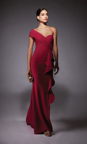 UNK-27646. Long, One Shoulder, Straight, Closed Back image 2
