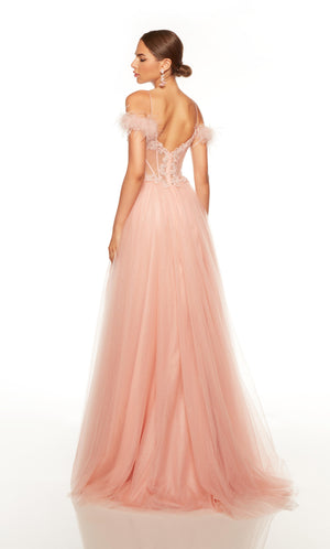 UNK-61328. Long, Off The Shoulder, Flowy, Open Back image 4