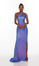 UNK-61393. Long, One Shoulder, Straight, Strappy Back image 4