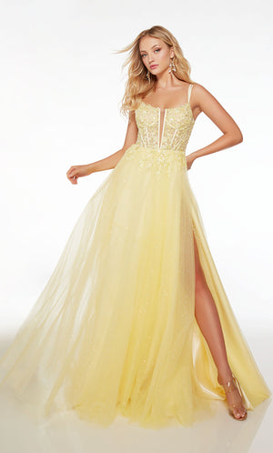 UNK-61513. Long, Plunging Neckline, A-line image 2