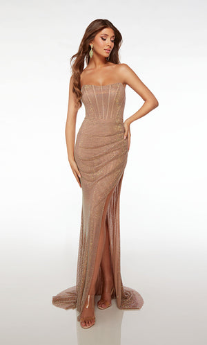 UNK-61717. Long, Strapless Neckline, Straight image 6