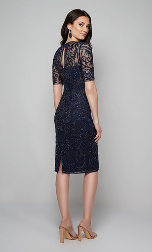 UNK-27583. Short, Illusion Neckline, Straight image 1