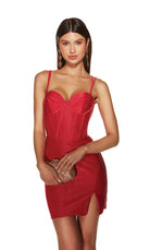 UNK-4917. Short, Sweetheart Neckline, Straight image 3