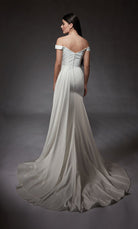 UNK-7098. Long, Off The Shoulder, Fit N Flare image 2