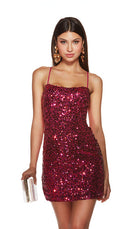 UNK-4914. Short, Scoop Neck, Straight, Strappy Back image 5