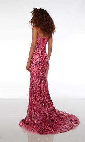 UNK-61506. Long, Sweetheart Neckline, Fit And Flare image 1