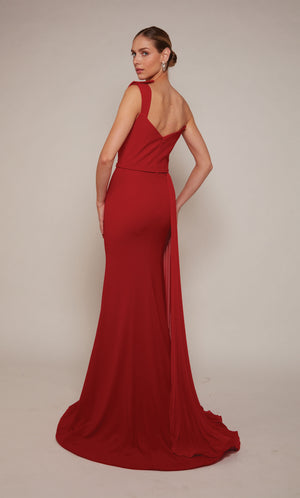 UNK-27650. Long, One Shoulder, Straight, Closed Back image 1