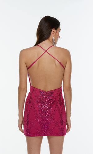 UNK-4515. Short, V-neck, Straight, Strappy Back image 10