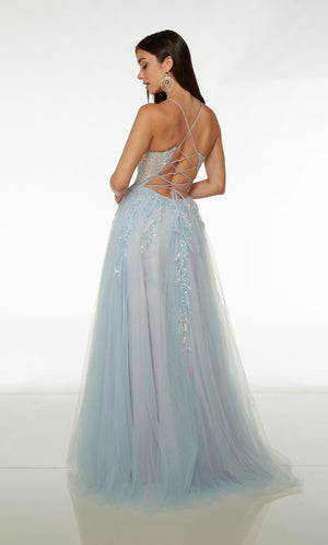 UNK-61635. Long, Square Neckline, Ballgown image 1