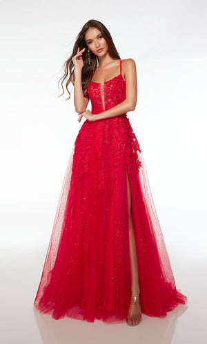 UNK-61477. Long, Plunging Neckline, A-line image 5