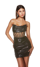 UNK-4847. Short, Strapless, Straight, Closed Back image 4