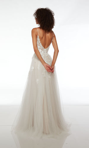 UNK-61722. Long, Plunging Neckline, A-line image 3