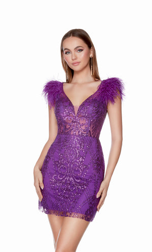 UNK-4501. Short, Plunging Neckline, Straight image 0