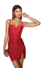 UNK-4917. Short, Sweetheart Neckline, Straight image 5