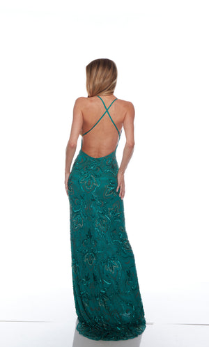 UNK-88007. Long, V Neckline, Straight, Open Back image 7
