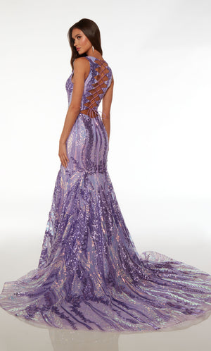 UNK-61657. Long, Plunging Neckline, Mermaid image 1