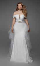 UNK-7025. Detachable Tulle Train. Bridal. image 3