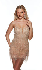 UNK-4807. Short, Plunging Neckline, Straight image 2