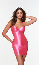 UNK-4523. Short, V-neck, Straight, Strappy Back image 4