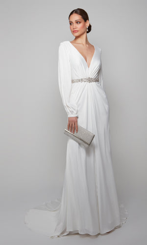 UNK-7070. Long, Plunging Neckline, Straight image 3