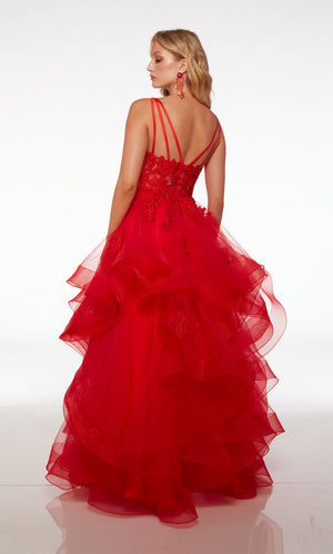 UNK-61476. Long, Plunging Neckline, Ballgown image 1