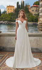 UNK-7098. Long, Off The Shoulder, Fit N Flare image 0