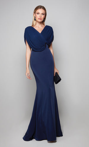 UNK-27591. Long, V-neck, Fit N Flare, V Shaped Back image 0