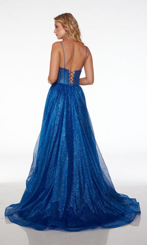 UNK-61600. Long, Plunging Neckline, A-line image 1
