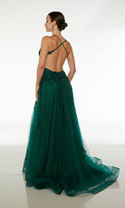 UNK-61574. Long, Scoop Neck, A-line, Open Back image 1