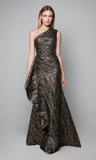 UNK-27620. Long, One Shoulder, Fit N Flare, Closed Back image 6