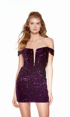 UNK-4775. Short, Off The Shoulder, Straight, Open Back image 3