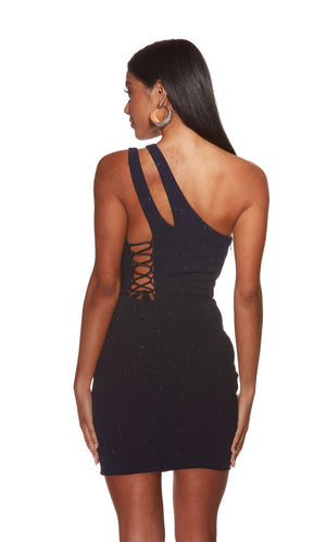 UNK-4822. Short, One Shoulder, Straight, Closed Back image 1