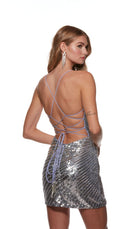 UNK-4661. Short, V-neck, Straight, Open Back image 5