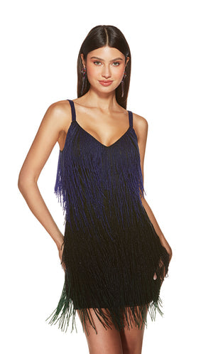 UNK-4875. Short, V-neck, Straight, Closed Back image 3