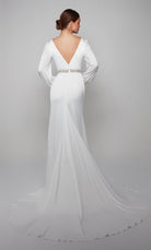 UNK-7070. Long, Plunging Neckline, Straight image 1